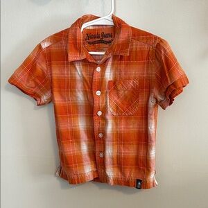 3/$20 Kids Orange Plaid Shirt